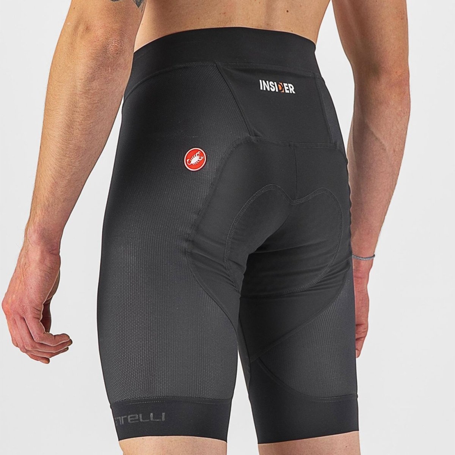 Castelli INSIDER Men Shorts Black | 03WZLPJMY