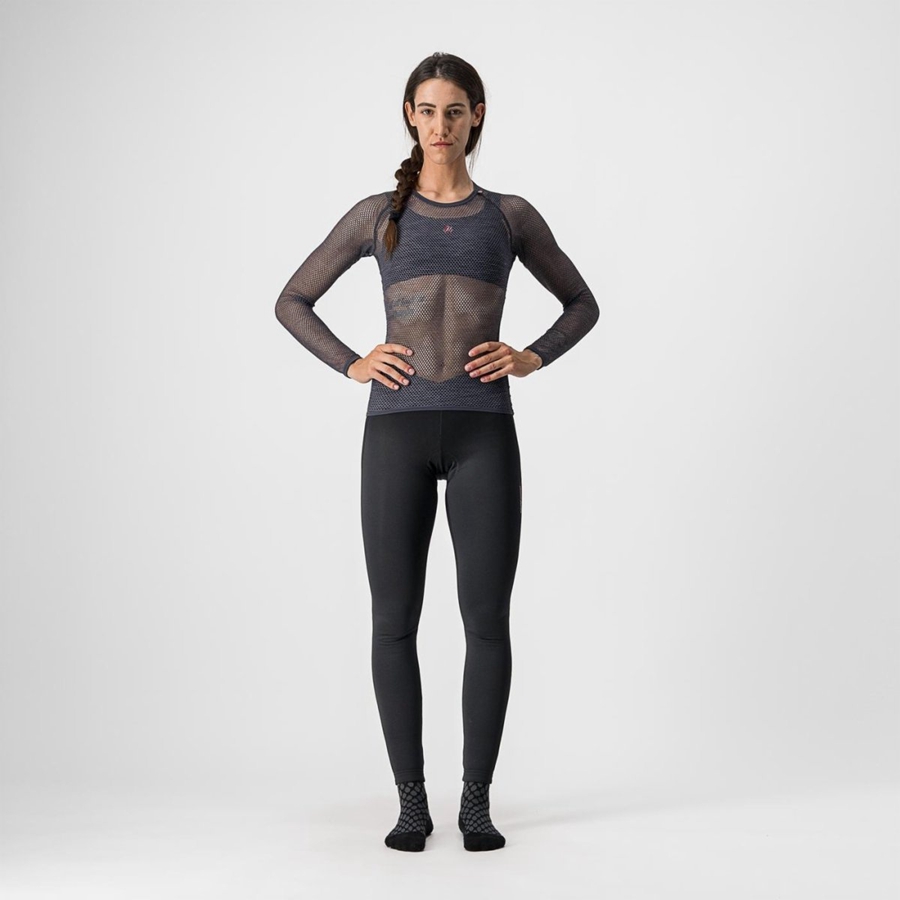 Castelli MIRACOLO W LONG SLEEVE Women Base Layer Grey | 53DSIHNVF