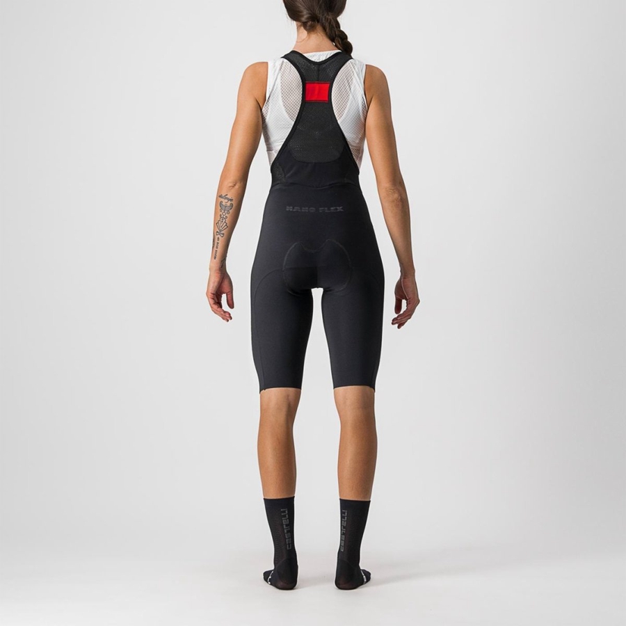 Castelli OMLOOP NANO W Women Bib Shorts Black | 81HFEGYMR