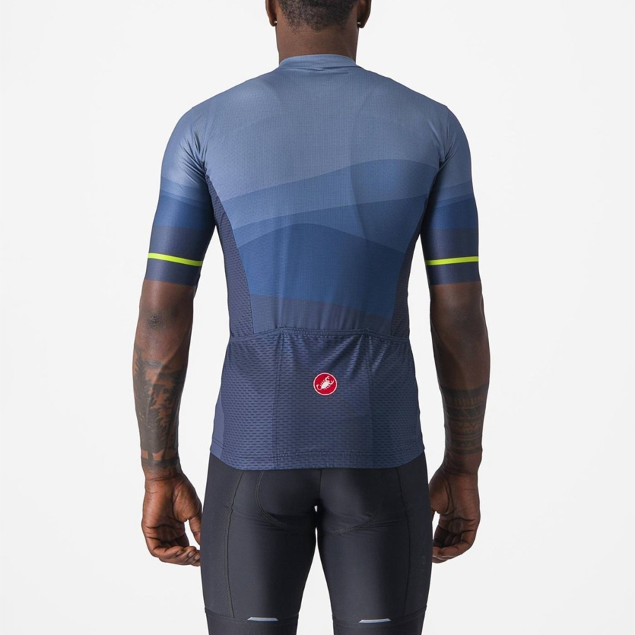 Castelli ORIZZONTE Men Jersey Blue / Light Grey Blue | 38PDQOJXL