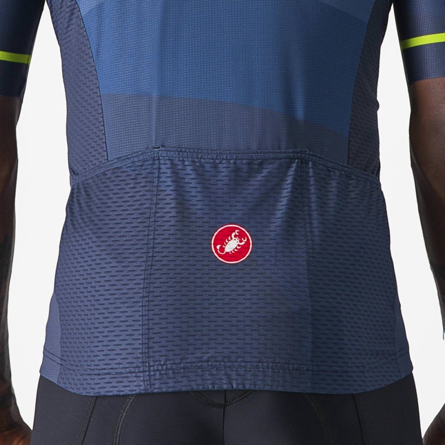 Castelli ORIZZONTE Men Jersey Blue / Light Grey Blue | 38PDQOJXL