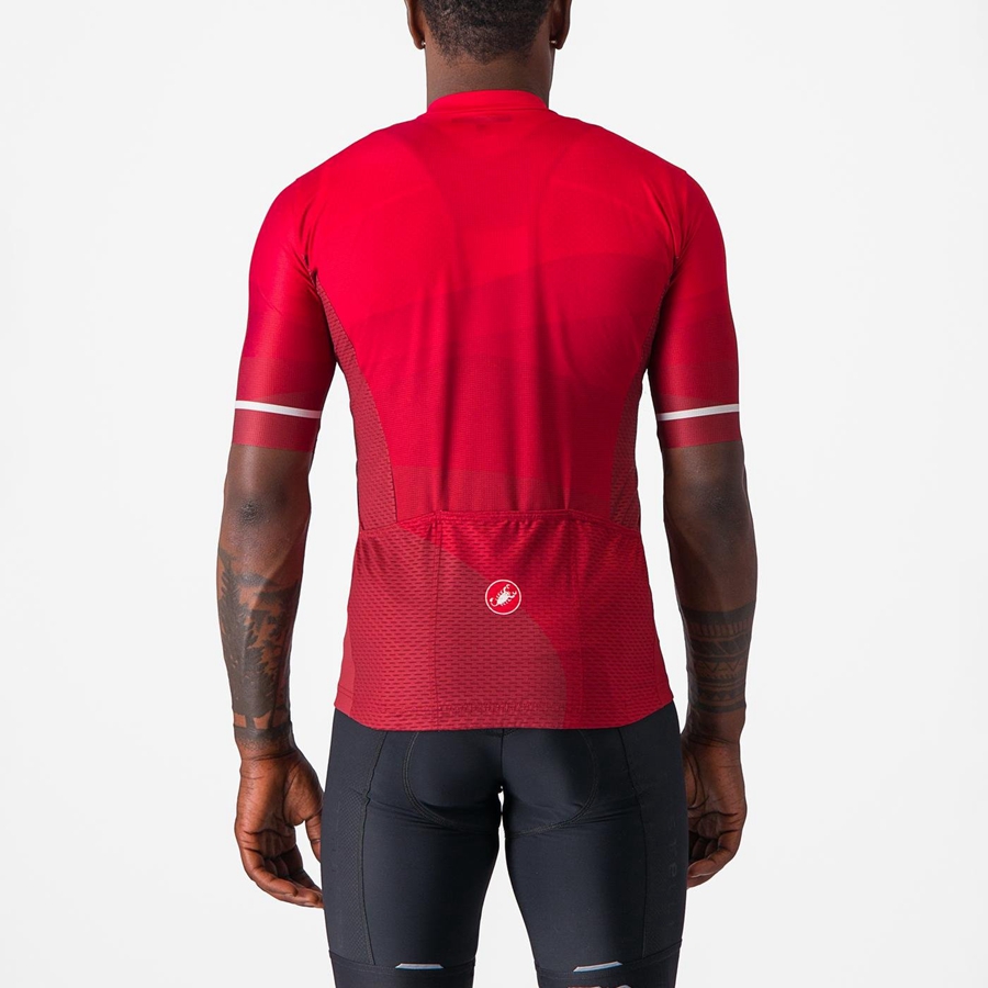 Castelli ORIZZONTE Men Jersey Red / Red / White | 34DPZGIUK