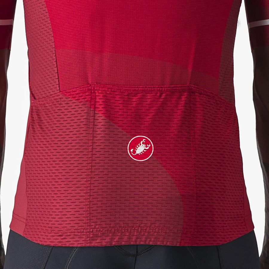 Castelli ORIZZONTE Men Jersey Red / Red / White | 34DPZGIUK