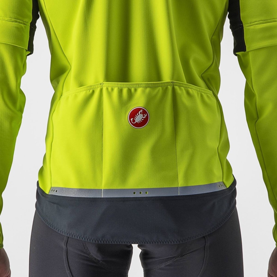 Castelli PERFETTO RoS 2 CONVERTIBLE Men Jackets Light Green / Dark Grey | 03XYIDOVF