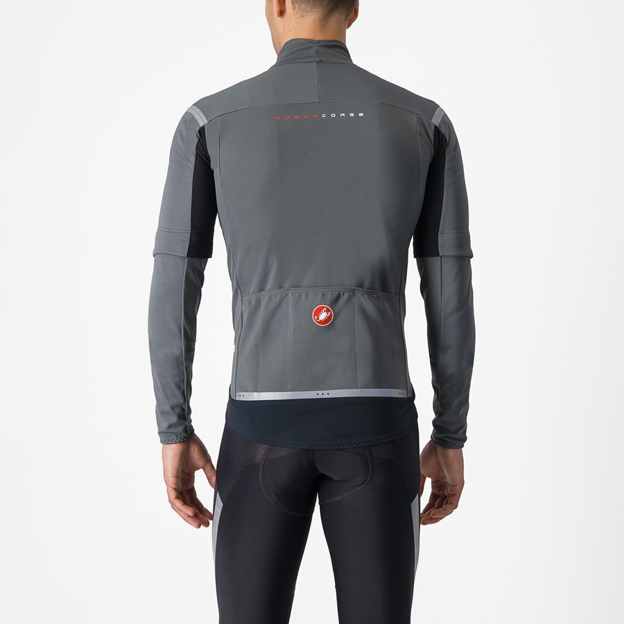 Castelli PERFETTO RoS 2 CONVERTIBLE Men Jackets Grey / Silver | 03TRMLBXG