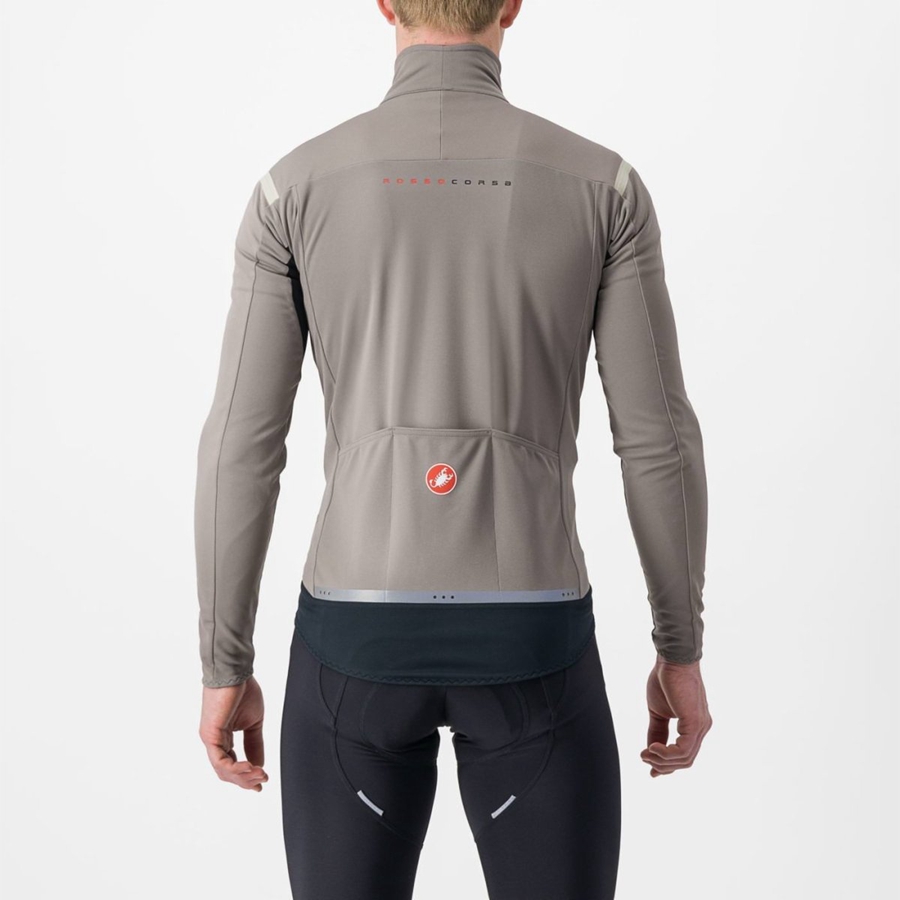 Castelli PERFETTO RoS 2 Men Jackets Grey / Khaki Grey | 01GBLEQAS