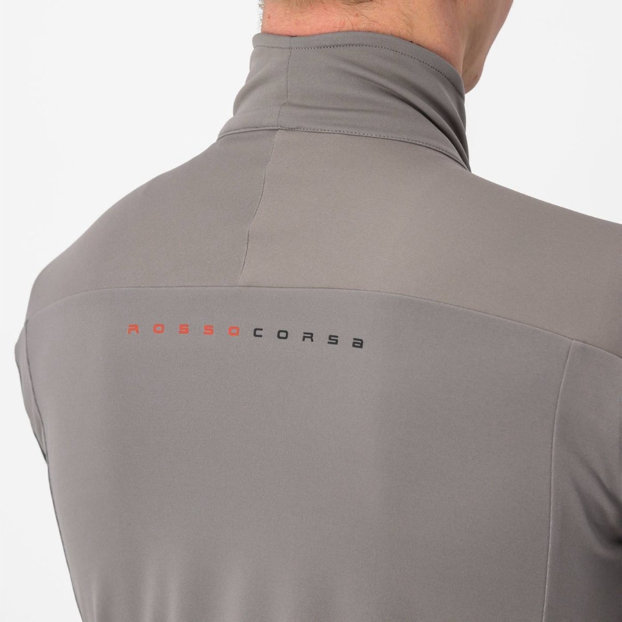 Castelli PERFETTO RoS 2 Men Jackets Grey / Khaki Grey | 01GBLEQAS