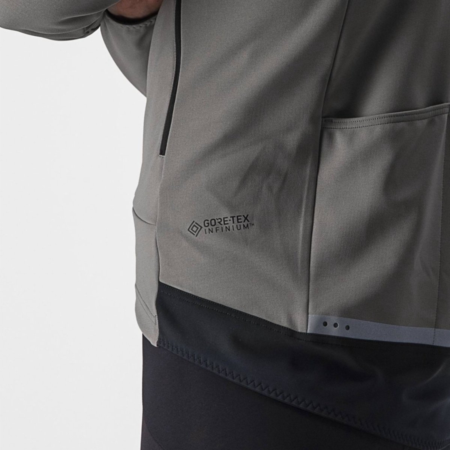 Castelli PERFETTO RoS 2 Men Jackets Grey / Khaki Grey | 01GBLEQAS