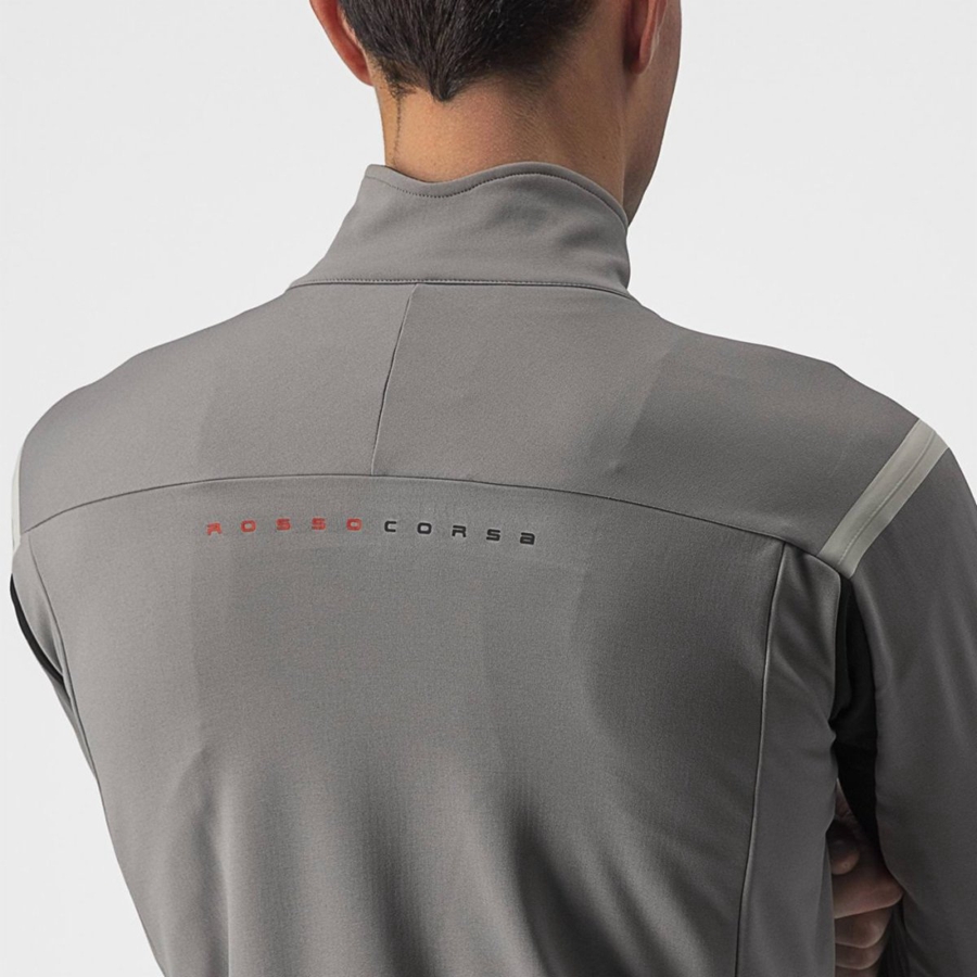 Castelli PERFETTO RoS 2 Men Jackets Grey / Khaki Grey | 01GBLEQAS