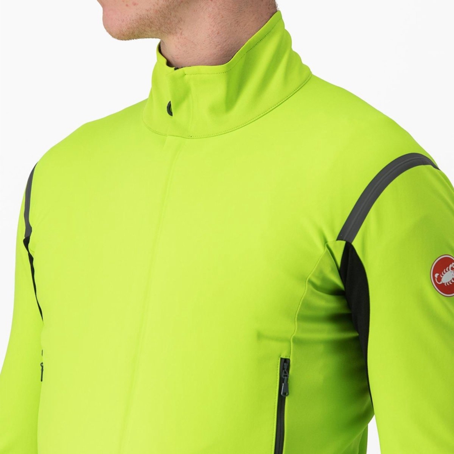 Castelli PERFETTO RoS 2 Men Jackets Light Green / Dark Grey | 75ZYTIGFX