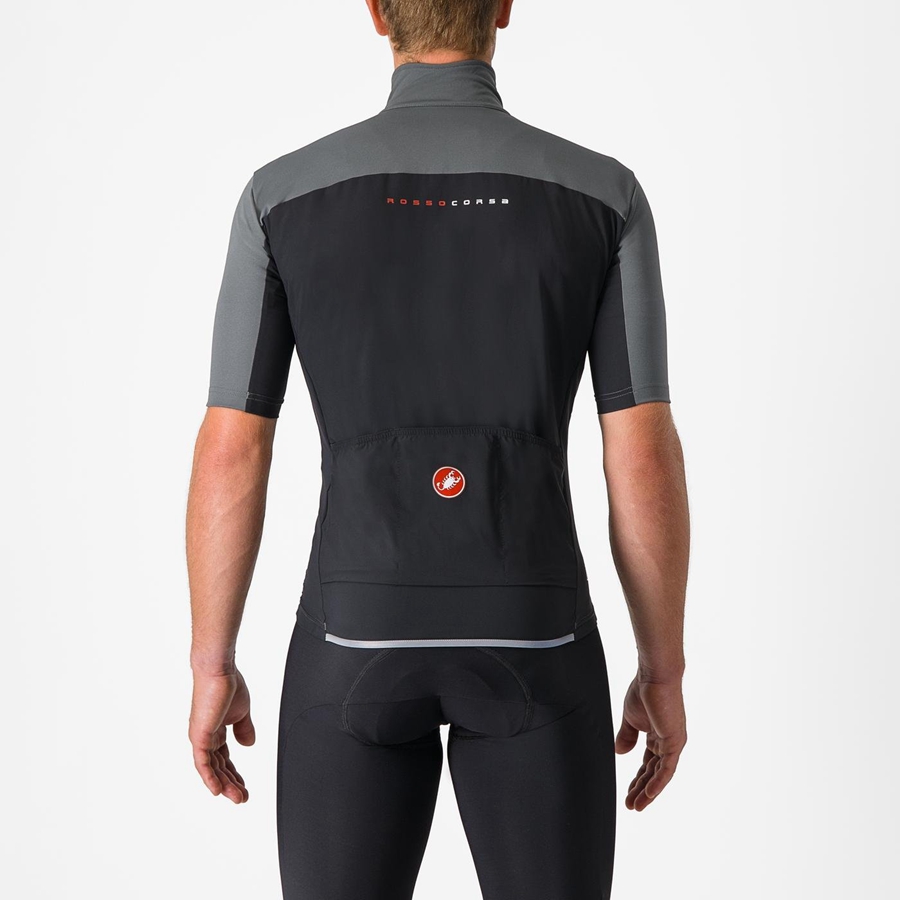 Castelli PERFETTO RoS 2 WIND Men Jackets Grey | 74MYVTSJR