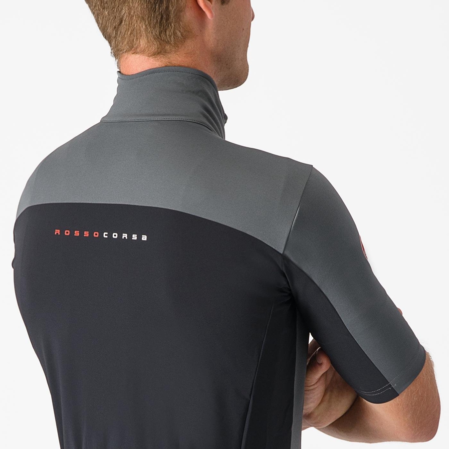 Castelli PERFETTO RoS 2 WIND Men Jackets Grey | 74MYVTSJR