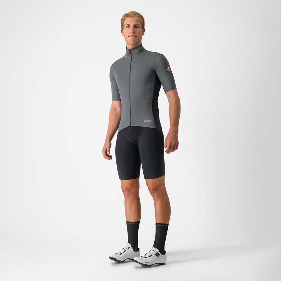 Castelli PERFETTO RoS 2 WIND Men Jackets Grey | 74MYVTSJR