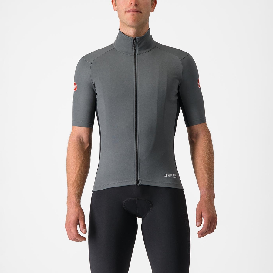 Castelli PERFETTO RoS 2 WIND Men Jackets Grey | 74MYVTSJR