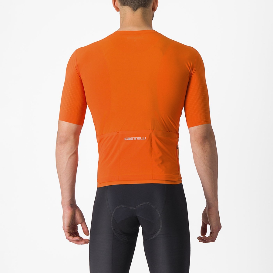 Castelli PREMIO Men Jersey Orange Red | 53YKUQSWM