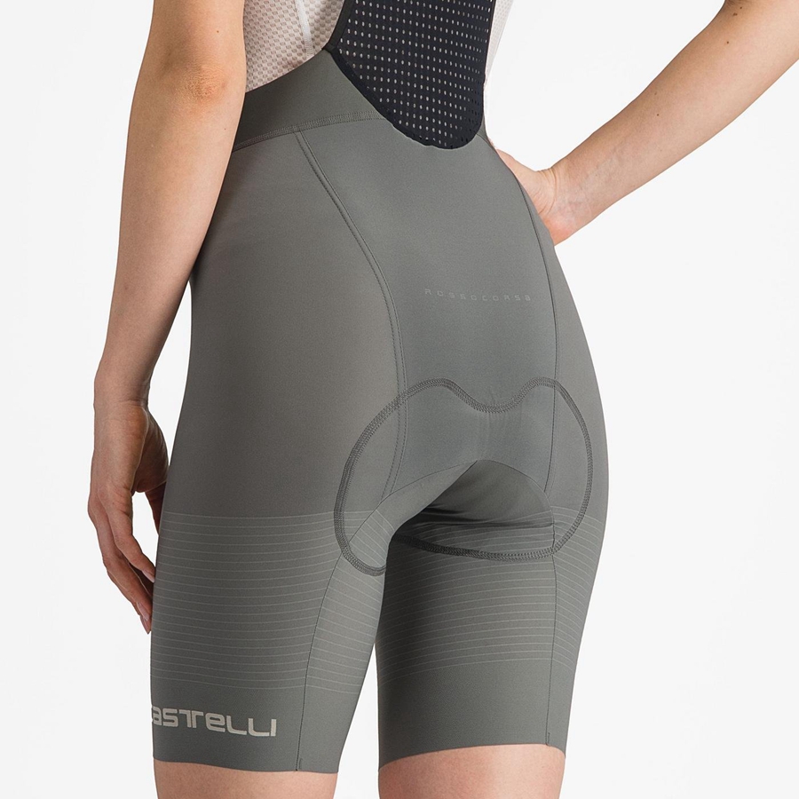 Castelli PREMIO W Women Bib Shorts Grey | 64YFSOQUE