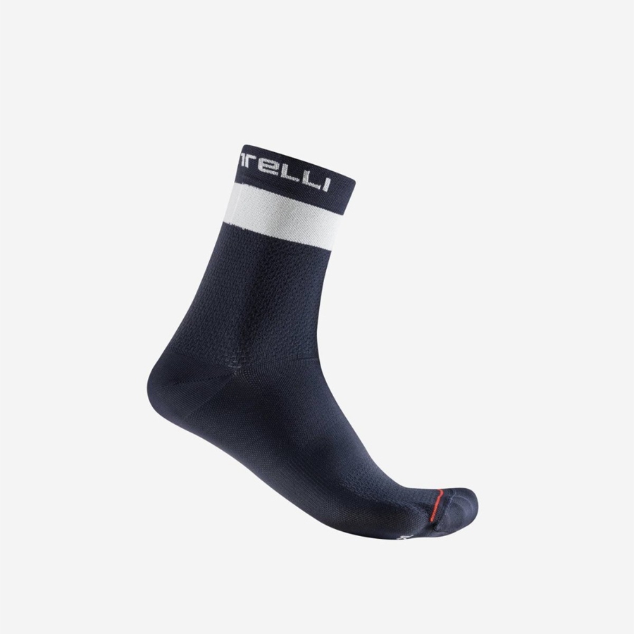 Castelli PROLOGO LITE 15 Men Socks Blue / White | 50CUVAJBP