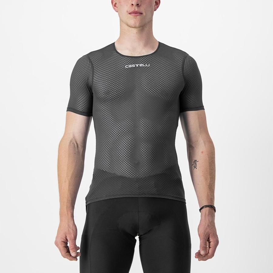 Castelli PRO MESH 2.0 SHORT SLEEVE Men Base Layer Black | 79HBQJGDA