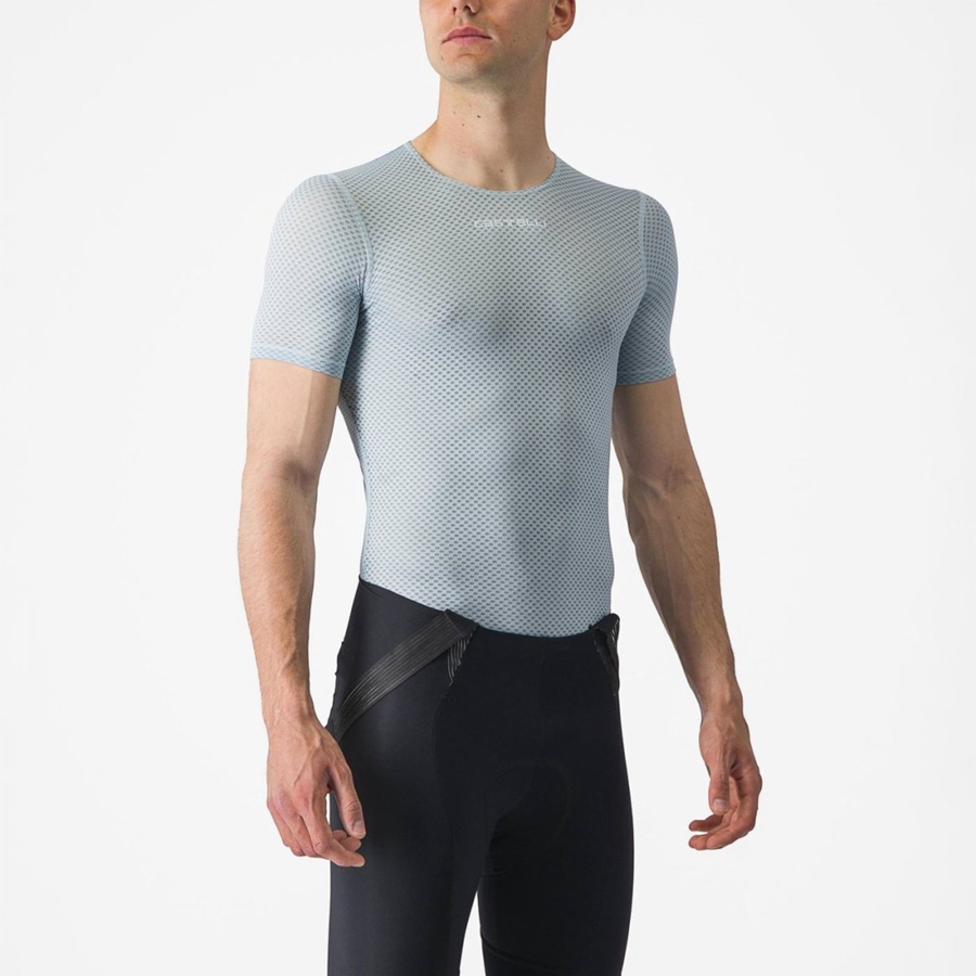 Castelli PRO MESH 2.0 SHORT SLEEVE Men Base Layer Blue | 13PXHGFCI