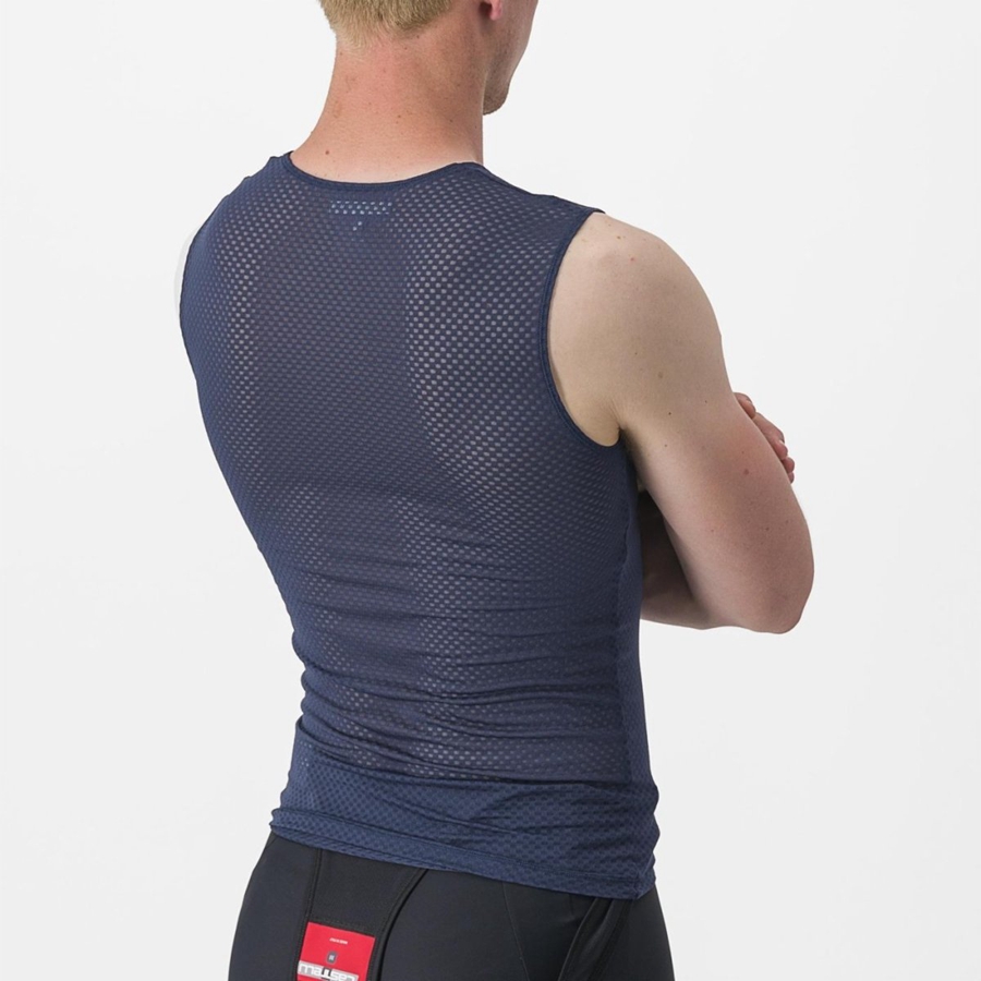 Castelli PRO MESH 2.0 SLEEVELESS Men Base Layer Blue | 57AMRXWBO