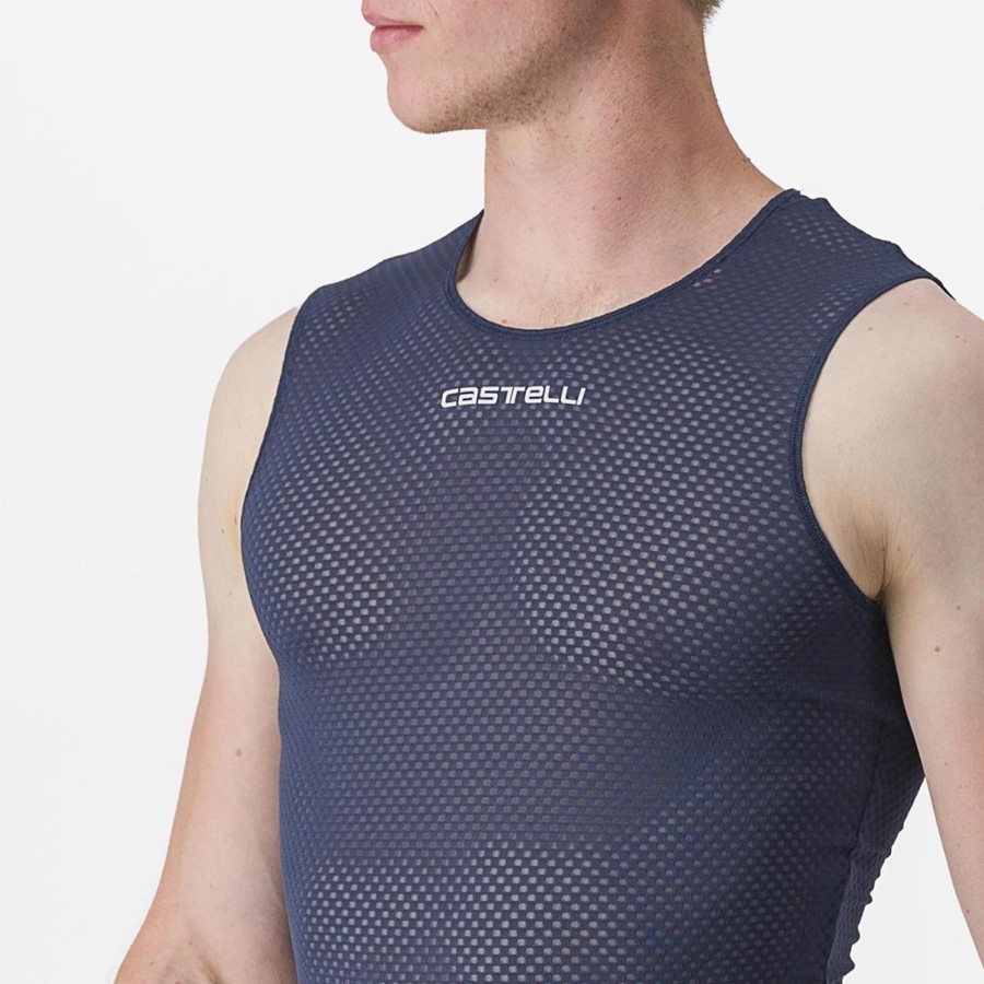 Castelli PRO MESH 2.0 SLEEVELESS Men Base Layer Blue | 57AMRXWBO