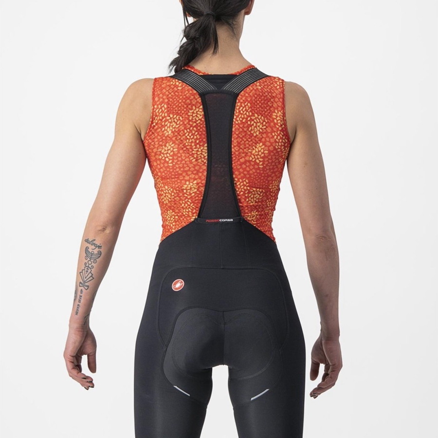 Castelli PRO MESH 4 W SLEEVELESS Women Base Layer Orange | 98OYPRFMH