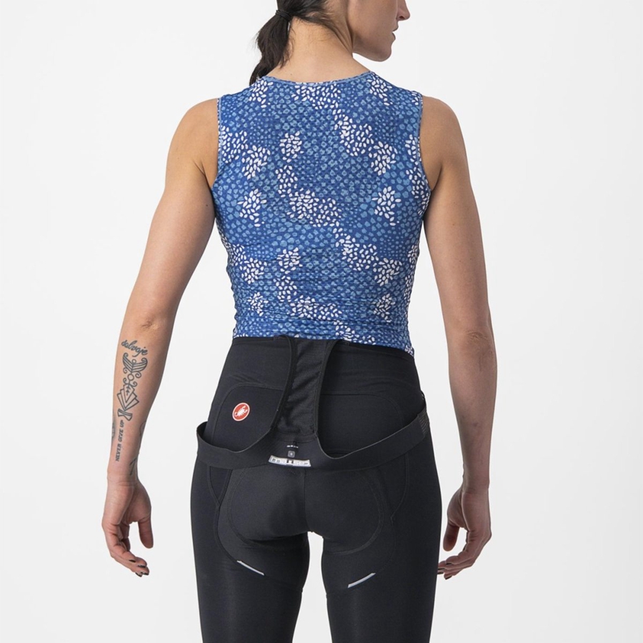 Castelli PRO MESH 4 W SLEEVELESS Women Base Layer Blue | 24UVSTZHP