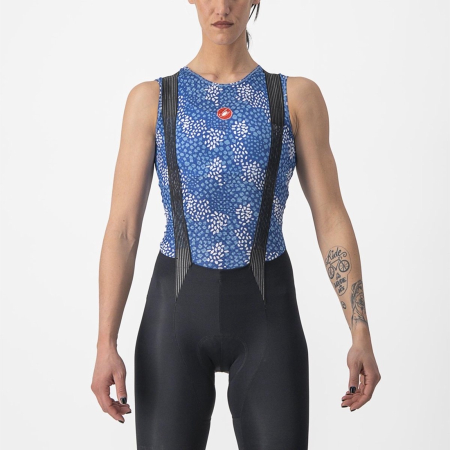 Castelli PRO MESH 4 W SLEEVELESS Women Base Layer Blue | 24UVSTZHP