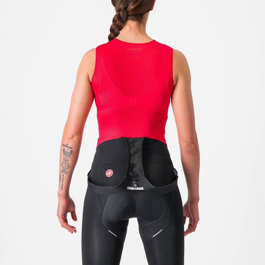 Castelli PRO MESH W SLEEVELESS Women Base Layer Red | 18LTQDPXB