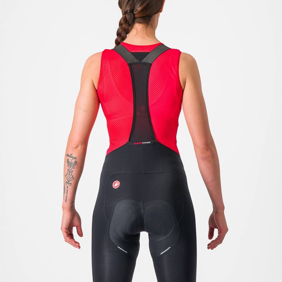 Castelli PRO MESH W SLEEVELESS Women Base Layer Red | 18LTQDPXB