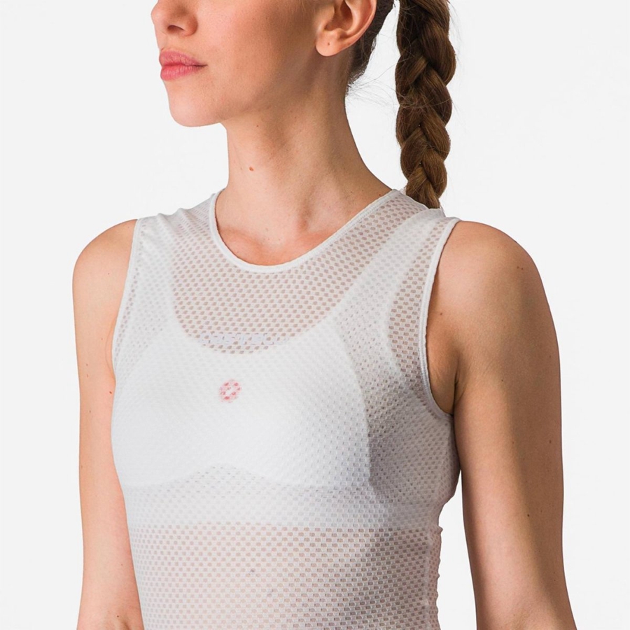 Castelli PRO MESH W SLEEVELESS Women Base Layer White | 63CRGEWXF