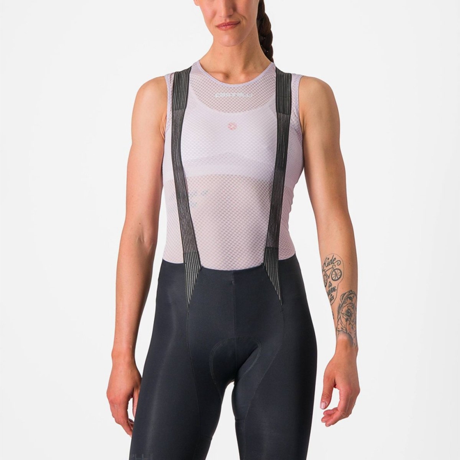 Castelli PRO MESH W SLEEVELESS Women Base Layer Purple White | 19KJSZIGF