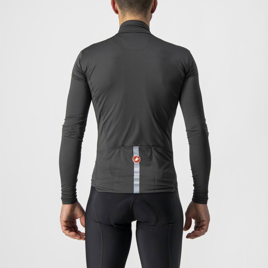 Castelli PRO THERMAL MID LS Men Jersey Dark Grey | 37XYPNVDM