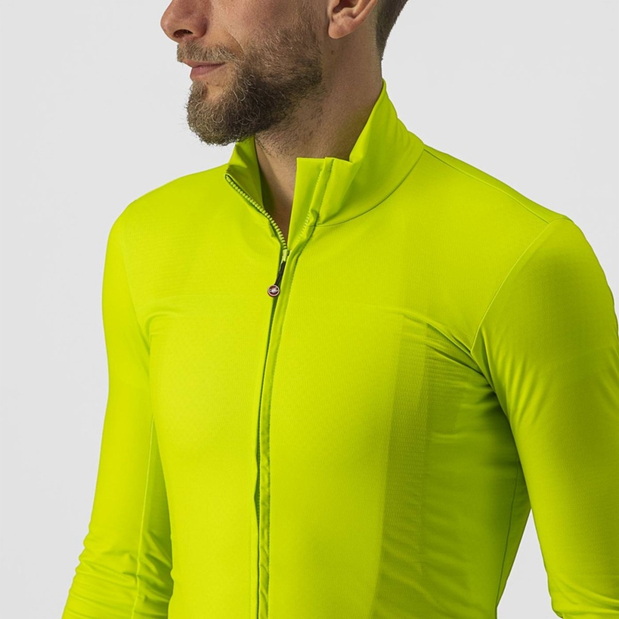 Castelli PRO THERMAL MID LS Men Jersey Light Green | 69SHMOQYX