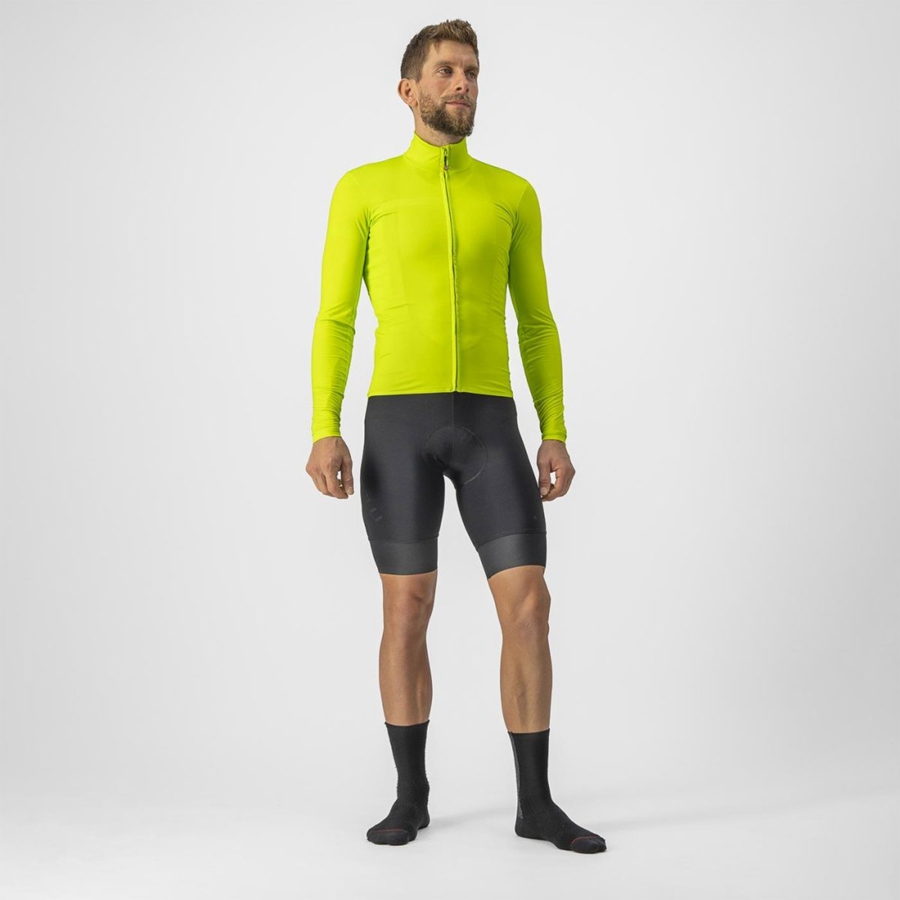 Castelli PRO THERMAL MID LS Men Jersey Light Green | 69SHMOQYX