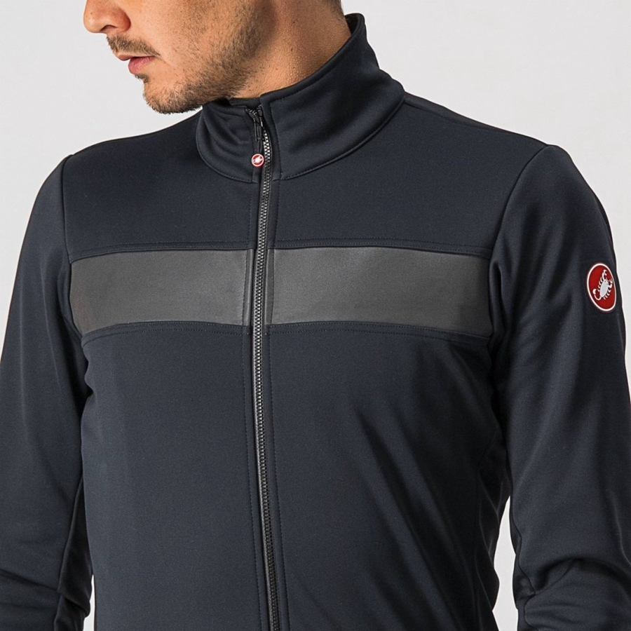 Castelli RADDOPPIA 3 Men Jackets Black / Black | 94VKJULIG