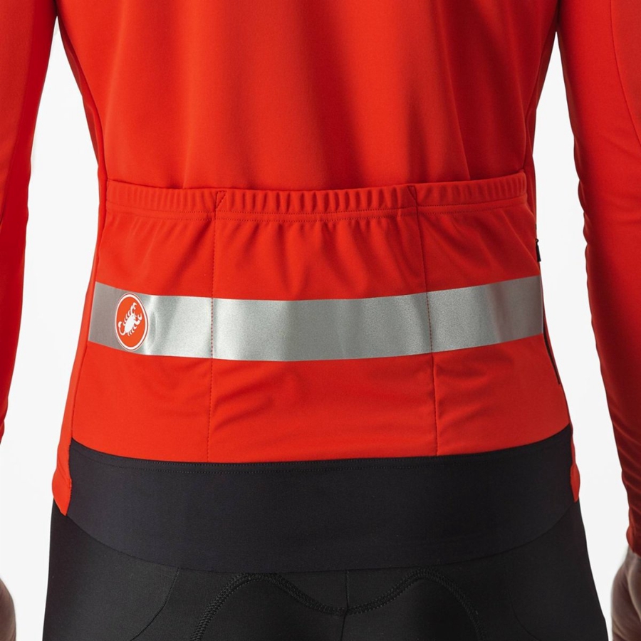 Castelli RADDOPPIA 3 Men Jackets Red / Silver | 79OIWQZED