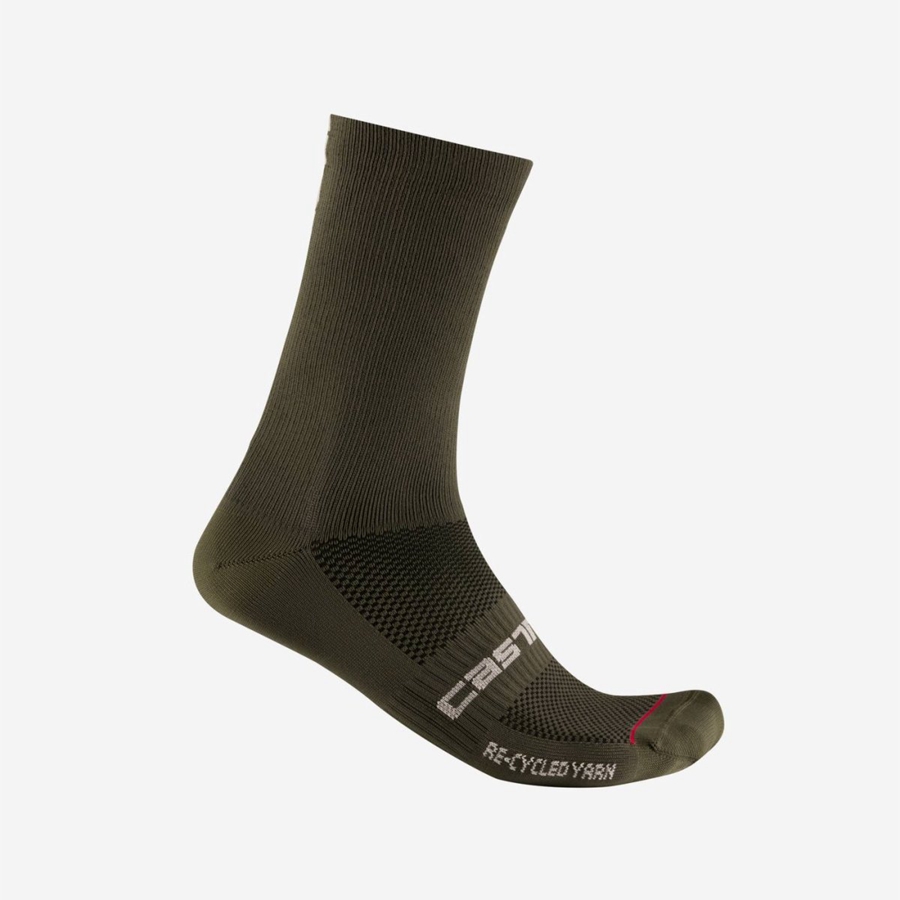 Castelli RE-CYCLE THERMAL 18 Men Socks Black | 67KDTFGUY