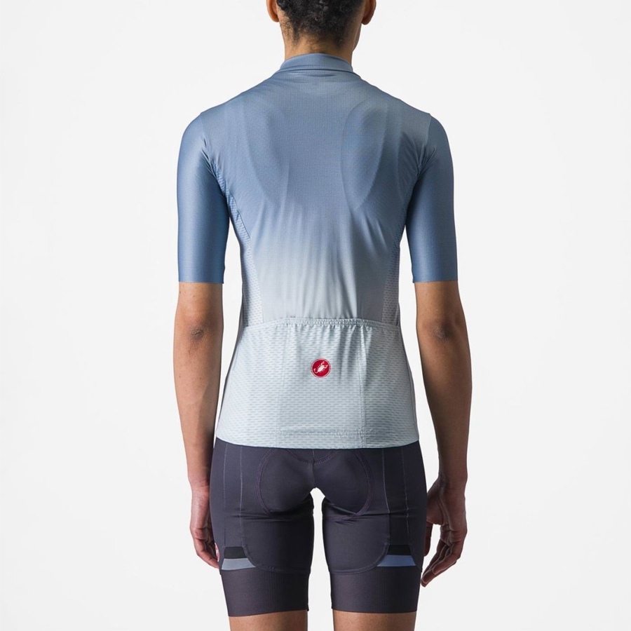 Castelli SALITA Women Jersey Grey Blue / Blue | 68TPXEOYU