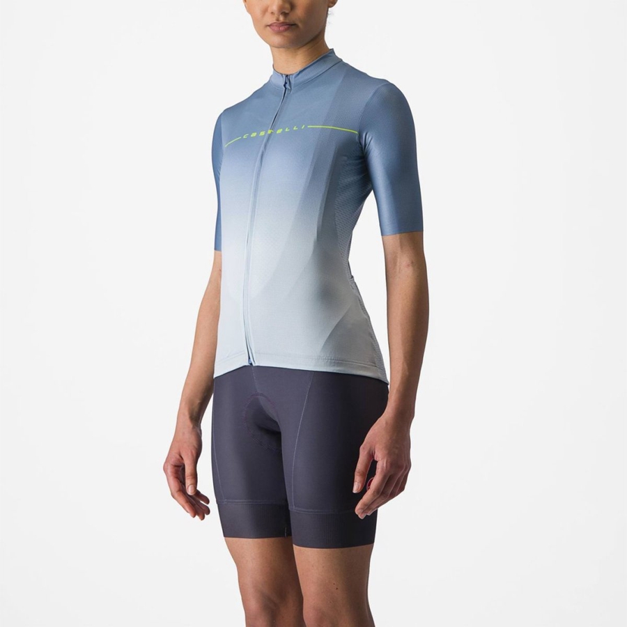 Castelli SALITA Women Jersey Grey Blue / Blue | 68TPXEOYU