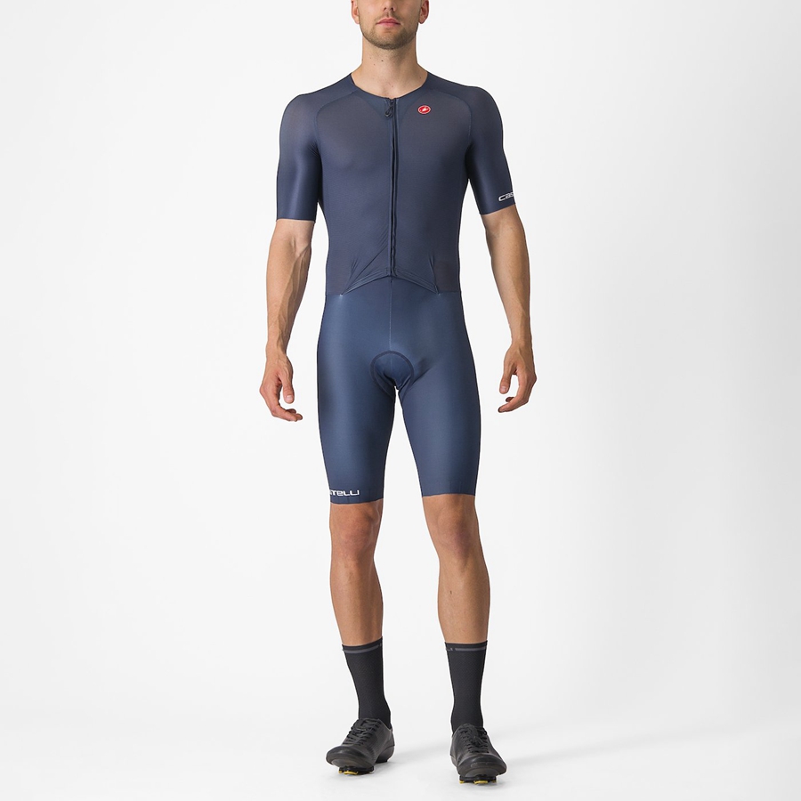 Castelli SANREMO BTW Men Speedsuits Blue | 45QDKGUHO