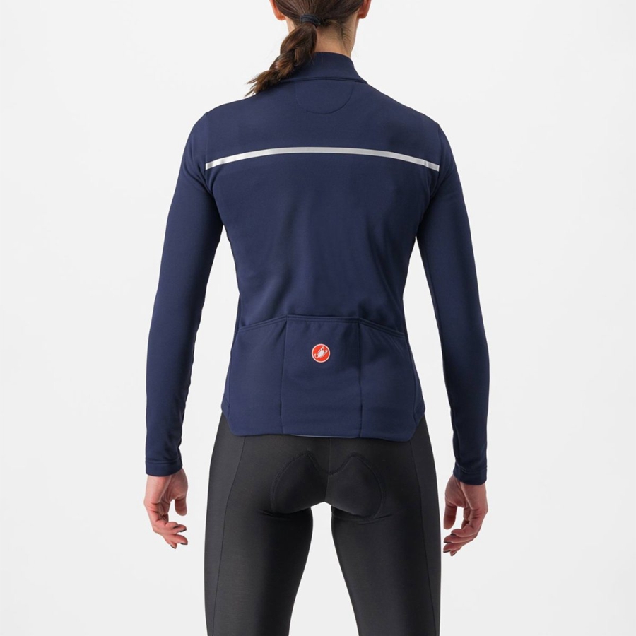 Castelli SINERGIA 2 FZ Women Jersey Blue / Silver | 49ETZXSWN