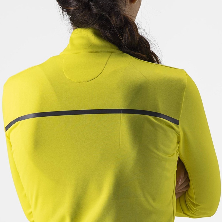 Castelli SINERGIA 2 FZ Women Jersey Yellow / Dark Grey | 27OJVZTCU