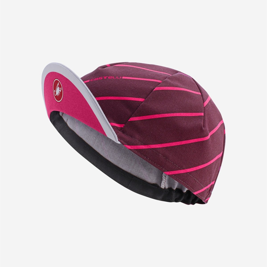 Castelli SPEED STRADA Men Cap Burgundy | 34ZJIUFRG