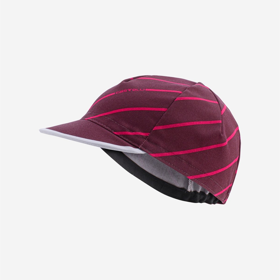 Castelli SPEED STRADA Men Cap Burgundy | 34ZJIUFRG