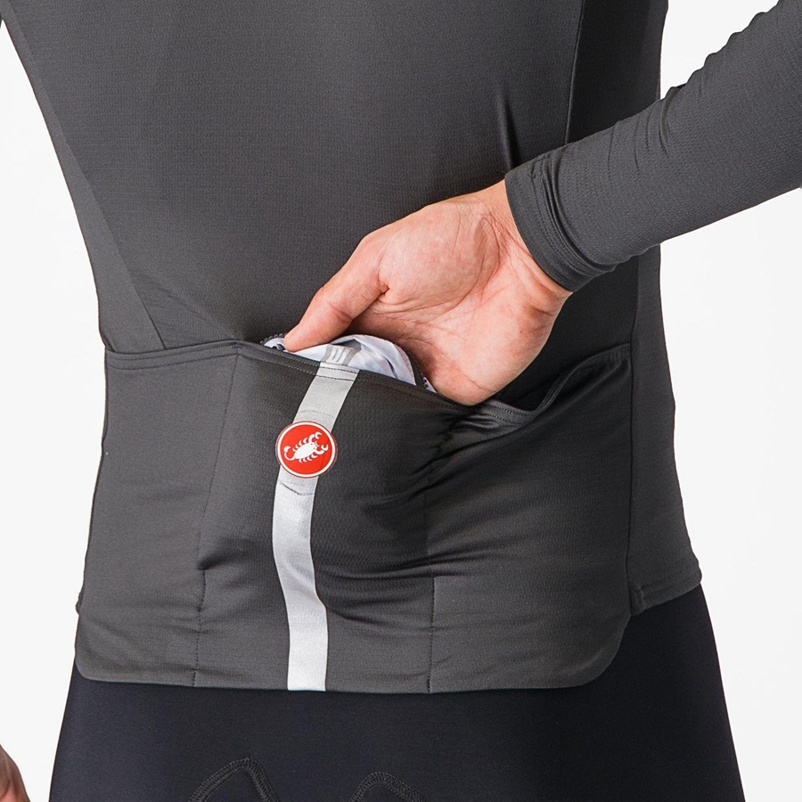 Castelli SQUADRA STRETCH Men Protection Silver Grey / Dark Grey | 80ZQSLYBF