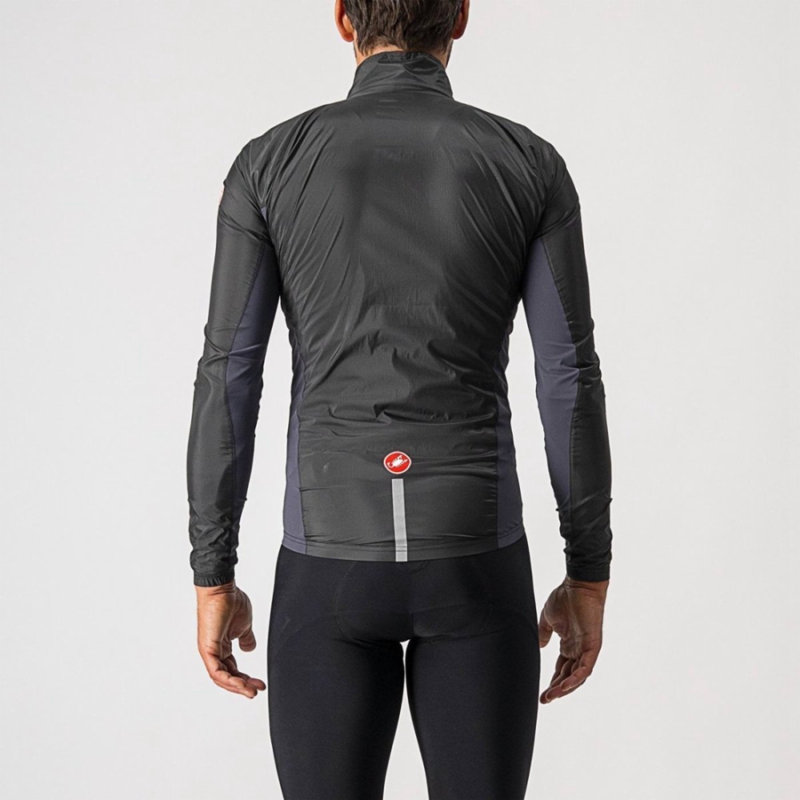 Castelli SQUADRA STRETCH Men Protection Black / Dark Grey | 07BTXJEHU