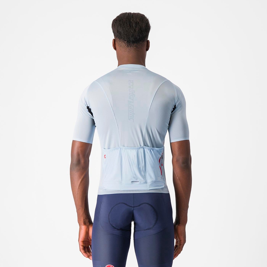 Castelli SUPERLEGGERA 3 Men Jersey Blue | 05ZJXKDCB