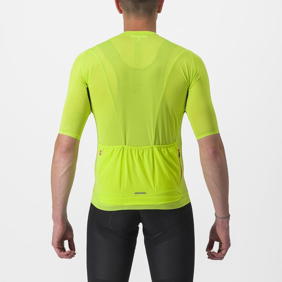 Castelli SUPERLEGGERA 3 Men Jersey Light Green | 19DYOUKZT