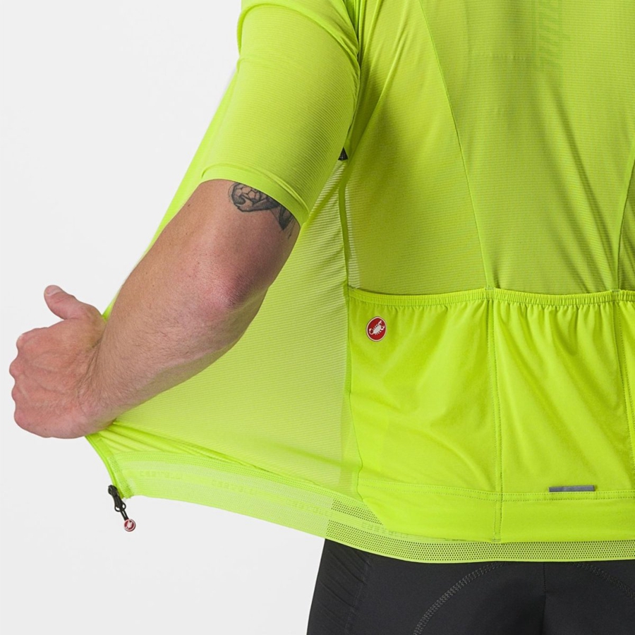 Castelli SUPERLEGGERA 3 Men Jersey Light Green | 19DYOUKZT